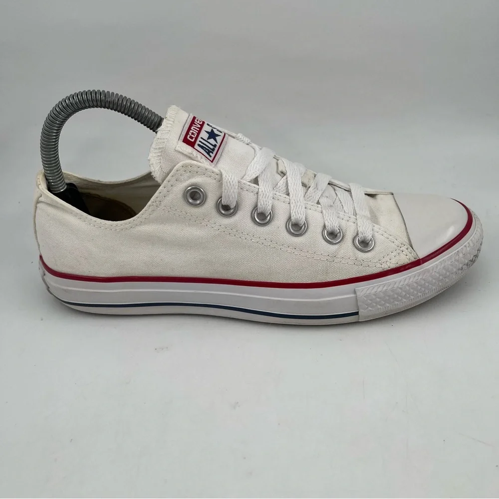 Converse Unisex CTAS Classic White Canvas Low Top Athletic Shoes - M/6 | W/8